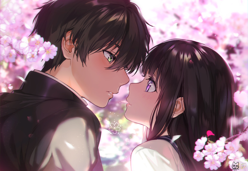 chitanda_eru hyouka mery oreki_houtarou seifuku