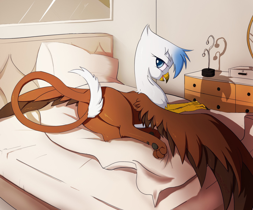 avian bedroom eryz fan_character gryphon hi_res mammal my_little_pony wings