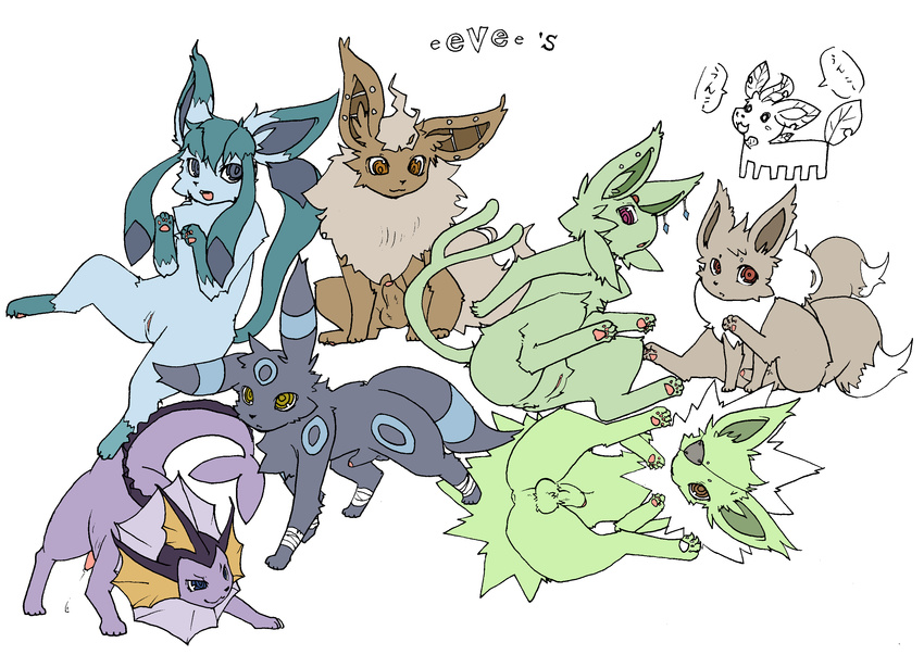 eevee espeon flareon glaceon jolteon leafeon pokemon umbreon vaporeon