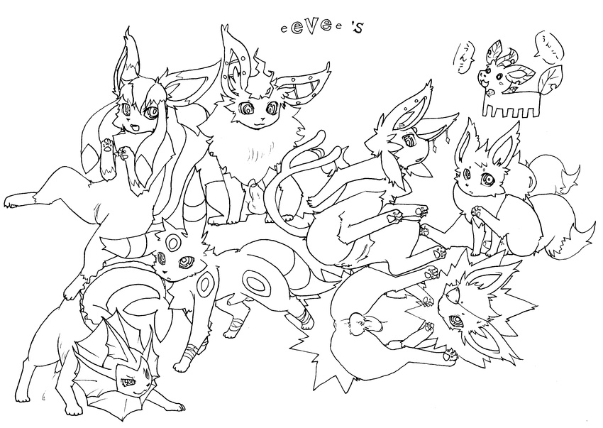 eevee espeon flareon glaceon jolteon leafeon pokemon umbreon vaporeon