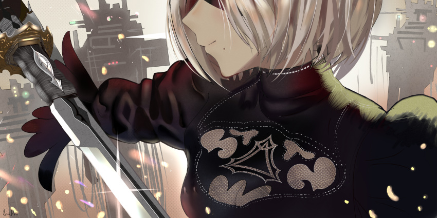 cleavage nier_automata see_through sword tagme yorha_no.2_type_b