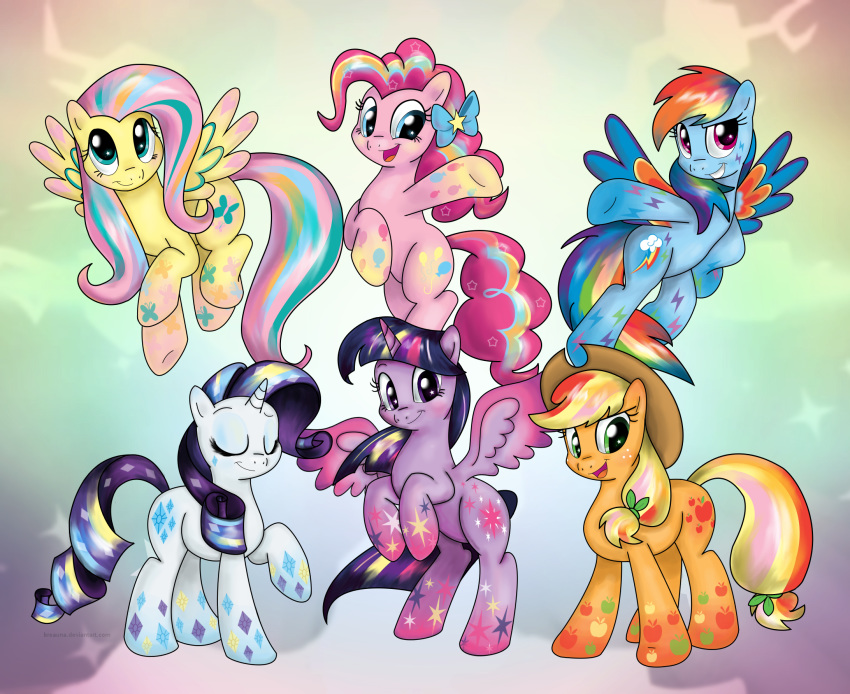 applejack_(mlp) breauna cutie_mark equid equine fluttershy_(mlp) friendship_is_magic group hi_res horse mammal my_little_pony pinkie_pie_(mlp) rainbow_dash_(mlp) rarity_(mlp) twilight_sparkle_(mlp)