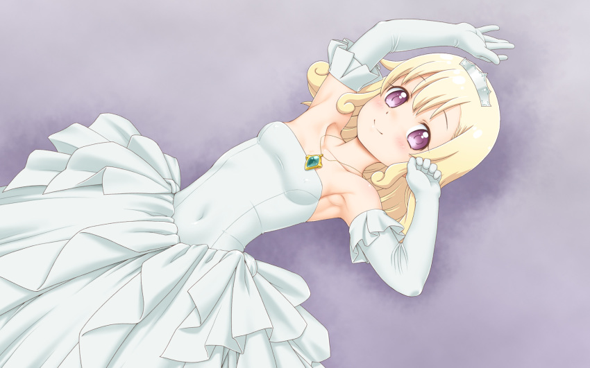 1girl blonde_hair fuji_shinobu highres purple_eyes rona_pricipa_o_rabanesta