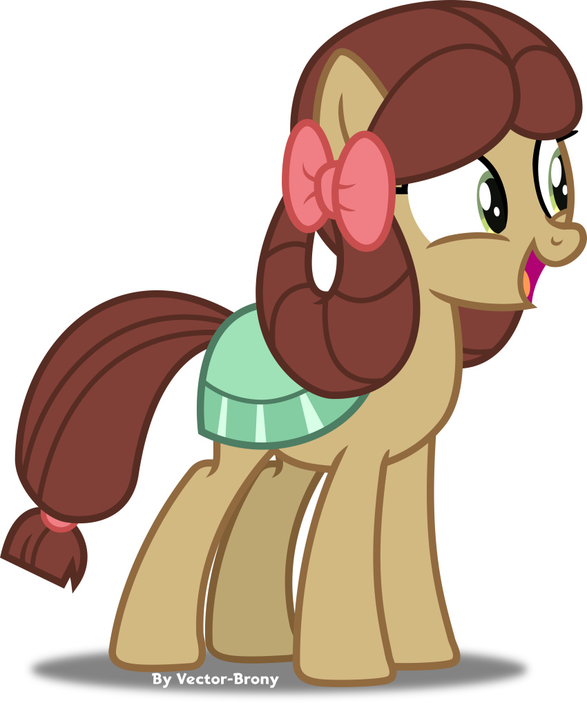 2019 absurd_res alternate alternate_species bow brown_hair equid equine friendship_is_magic green_eyes hair hi_res horse mammal my_little_pony ponification pony solo vector vector-brony yona_(mlp)
