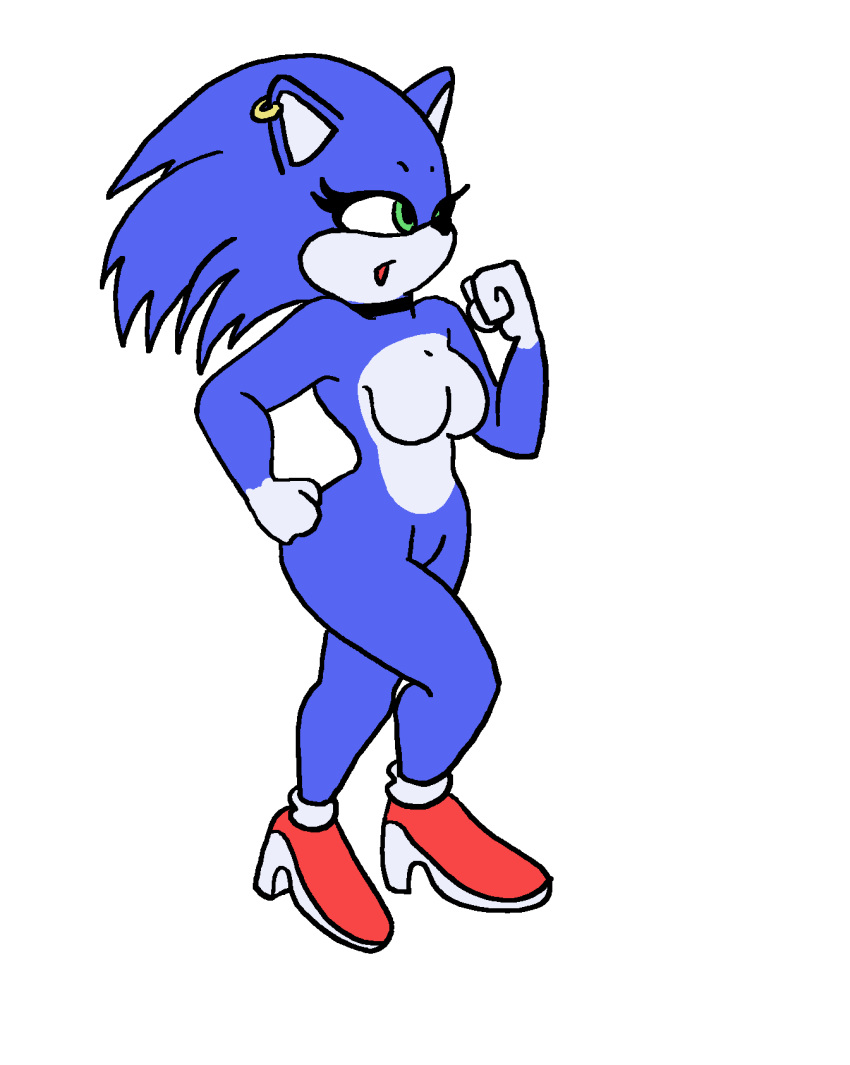 2d_animation animated anthro bouncing_breasts breast_jiggle breasts butt clothing digital_media_(artwork) dirtydooddoodlez ear_piercing eulipotyphlan eyelashes female footwear fur green_eyes hedgehog hi_res loop mammal nude open_mouth piercing running shoes sonic_(series) sonic_movie sonic_the_hedgehog video_games wide_hips