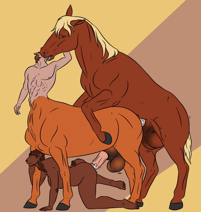 2019 abs anal anal_penetration animal_genitalia animal_penis anthro anthro_on_taur anthro_penetrated balls bestiality big_breasts bisexual breasts brown_fur butt centaur digital_drawing_(artwork) digital_media_(artwork) equid equid_taur equine equine_penis equine_taur erection female female_penetrated feral feral_on_taur feral_penetrating feral_penetrating_taur fur group group_sex hair hi_res horse horse_taur lionsilverwolf male male/female male/male male_penetrated male_penetrating mammal mammal_taur muscular muscular_male nipples nude open_mouth penetration penis sex taur taur_penetrated taur_penetrating taur_penetrating_anthro threesome ursid ursine vaginal vaginal_penetration