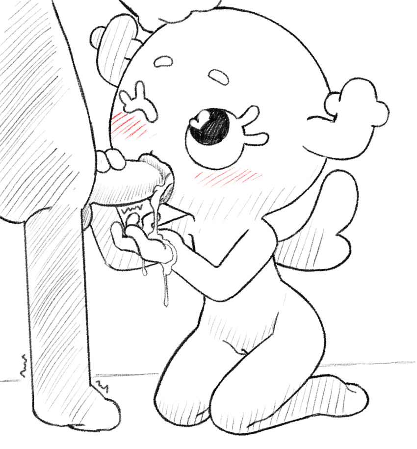 antlers blush cartoon_network cum cum_in_hand cum_in_mouth cum_inside duo fairy gaturo gumball_watterson hi_res horn one_eye_closed oral penis penny_fitzgerald pussy the_amazing_world_of_gumball wings young