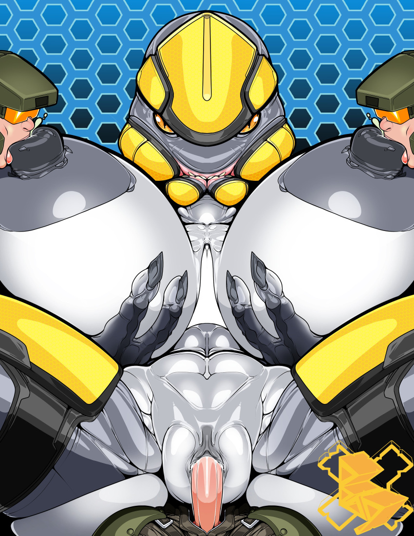 abs absurd_res alien areola armor big_areola big_breasts big_butt big_nipples bodily_fluids bogexplosion breasts butt female first_person_view genitals group halo_(series) headgear helmet hi_res holding_breast huge_areola huge_breasts human interspecies lactating larger_female looking_at_viewer male male/female mammal microsoft milk muscular muscular_female nipple_fetish nipple_play nipple_suck nipples on_bottom on_top penetration penis reverse_cowgirl_position sangheili sex size_difference smaller_male spread_legs spreading sucking thick_thighs vaginal vaginal_penetration xbox_game_studios xenophilia