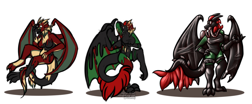 2018 alpha_channel anthro breasts claws clothed clothing colored digital_drawing_(artwork) digital_media_(artwork) digitigrade dragon female fur gas_mask glistening goo_transformation hair hi_res horn mask naughtygryph rubber rubber_suit scalie sequence simple_background skinsuit solo standing tight_clothing toe_claws transformation wings