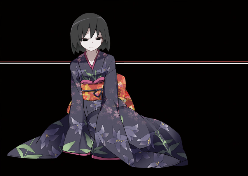 black hammer_(sunset_beach) japanese_clothes kimono monogatari_(series) oshino_ougi owarimonogatari yukata