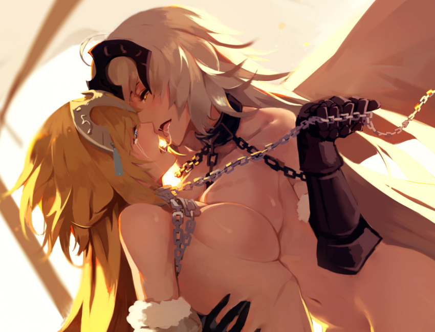 cropped fate/grand_order fate_(series) jeanne_d'arc_(fate) jeanne_d'arc_alter reroi yuri