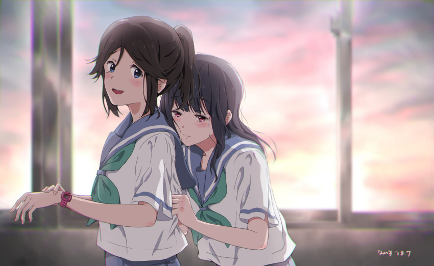 hibike!_euphonium kasaki_nozomi liz_to_aoi_tori seifuku tree_bowbow yoroizuka_mizore