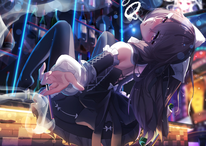 gothic_lolita lolita_fashion niliu_chahui pantyhose sen_ya smoking