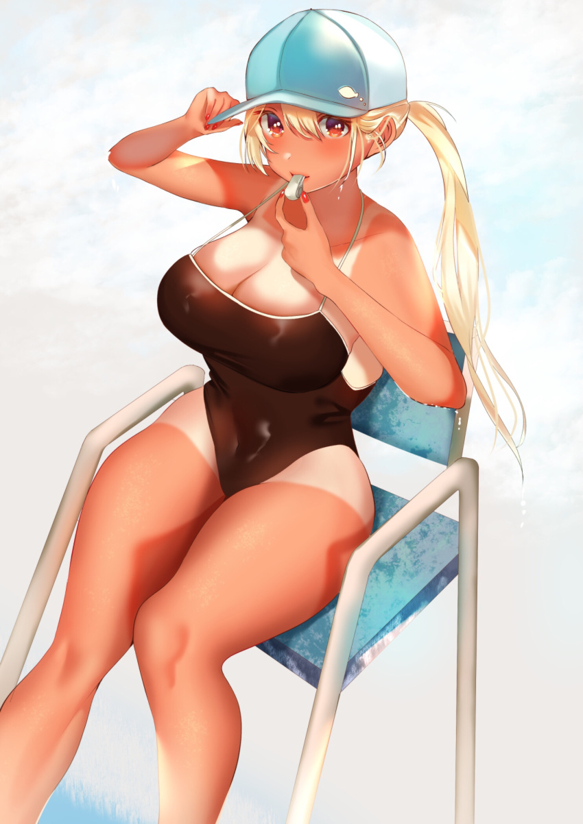 cleavage inushima swimsuits tagme tan_lines