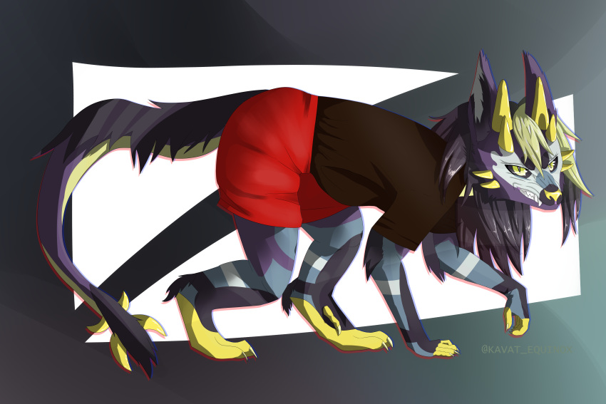 absurd_res anthro canid canine canis demon dragon equinox hi_res horn iva kemono mammal wolf