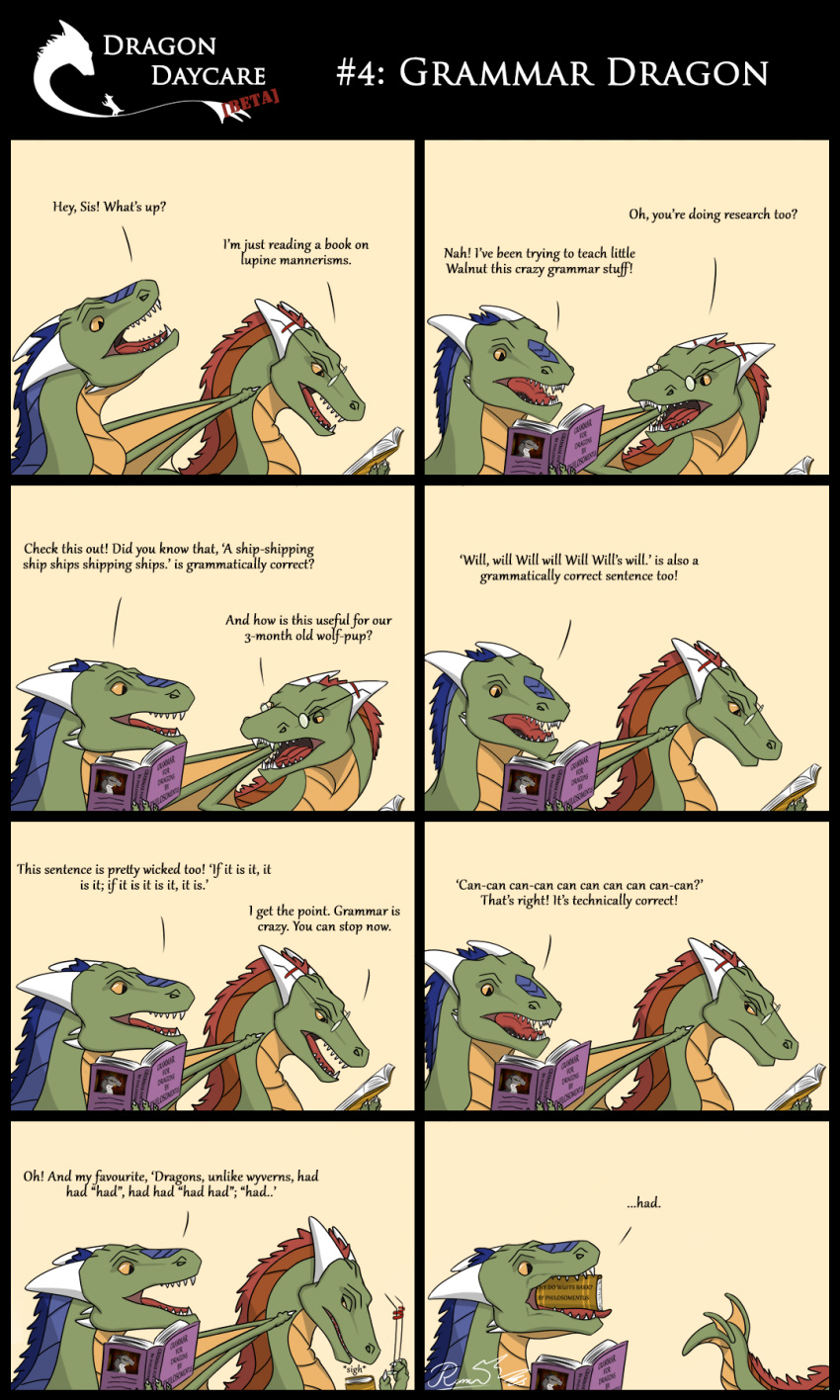 acaedus book comic dawn_(character) dragon feral hi_res humor male rimentus scalie western_dragon