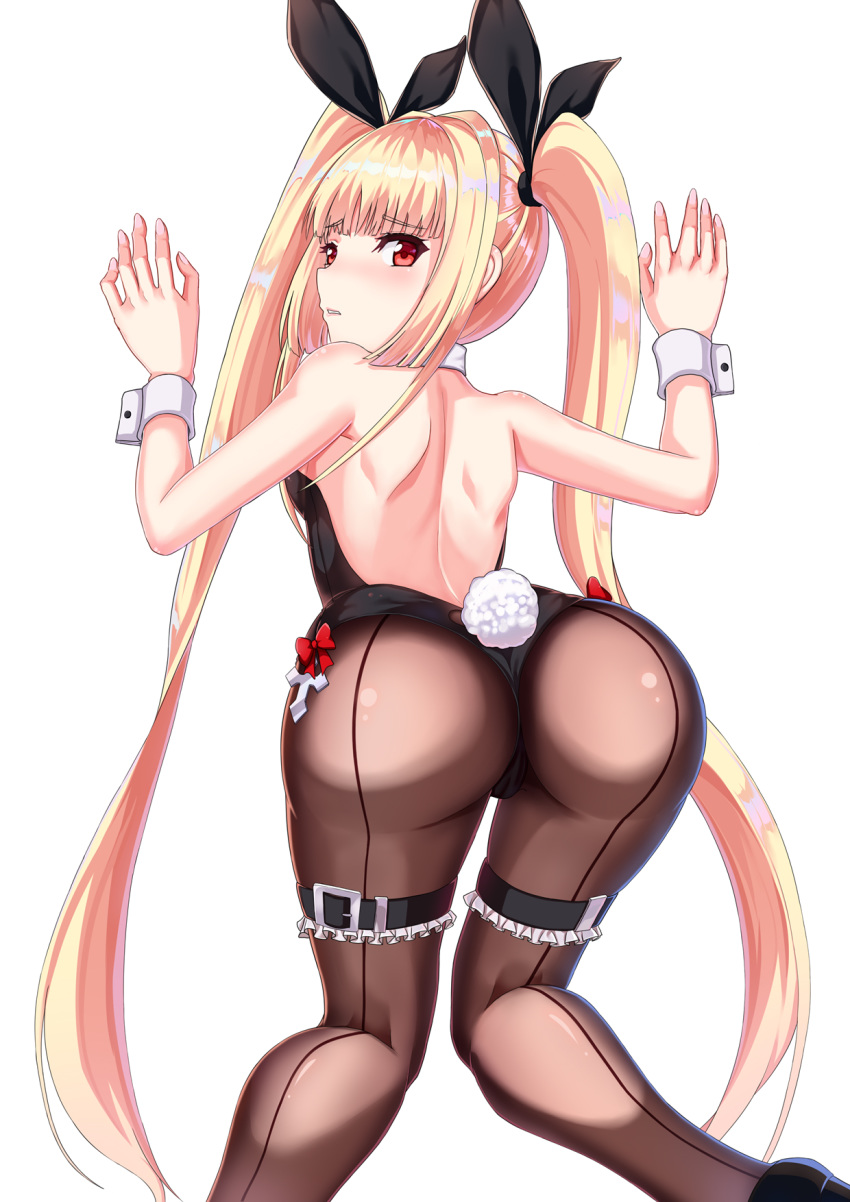 ass blazblue bunny_girl cameltoe garter gatari no_bra pantyhose rachel_alucard tail thong