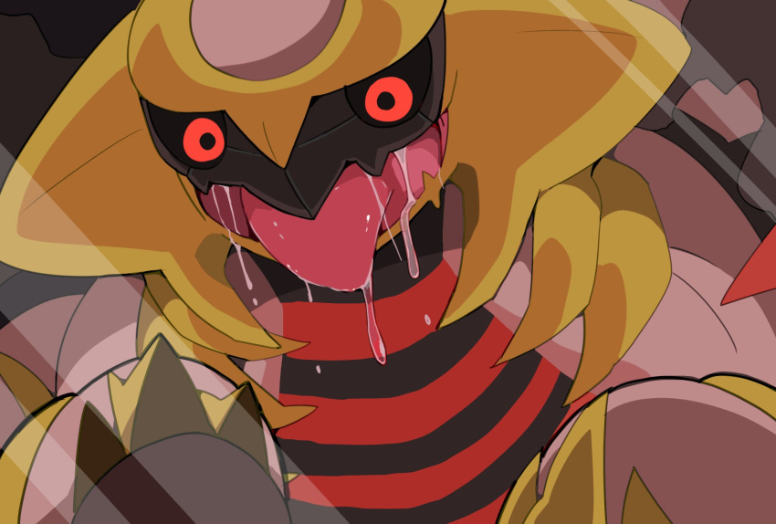 ambiguous_gender bodily_fluids giratina giratina_(altered_form) legendary_pok&eacute;mon nintendo on_glass pok&eacute;mon pok&eacute;mon_(species) saliva solo tagme video_games winte