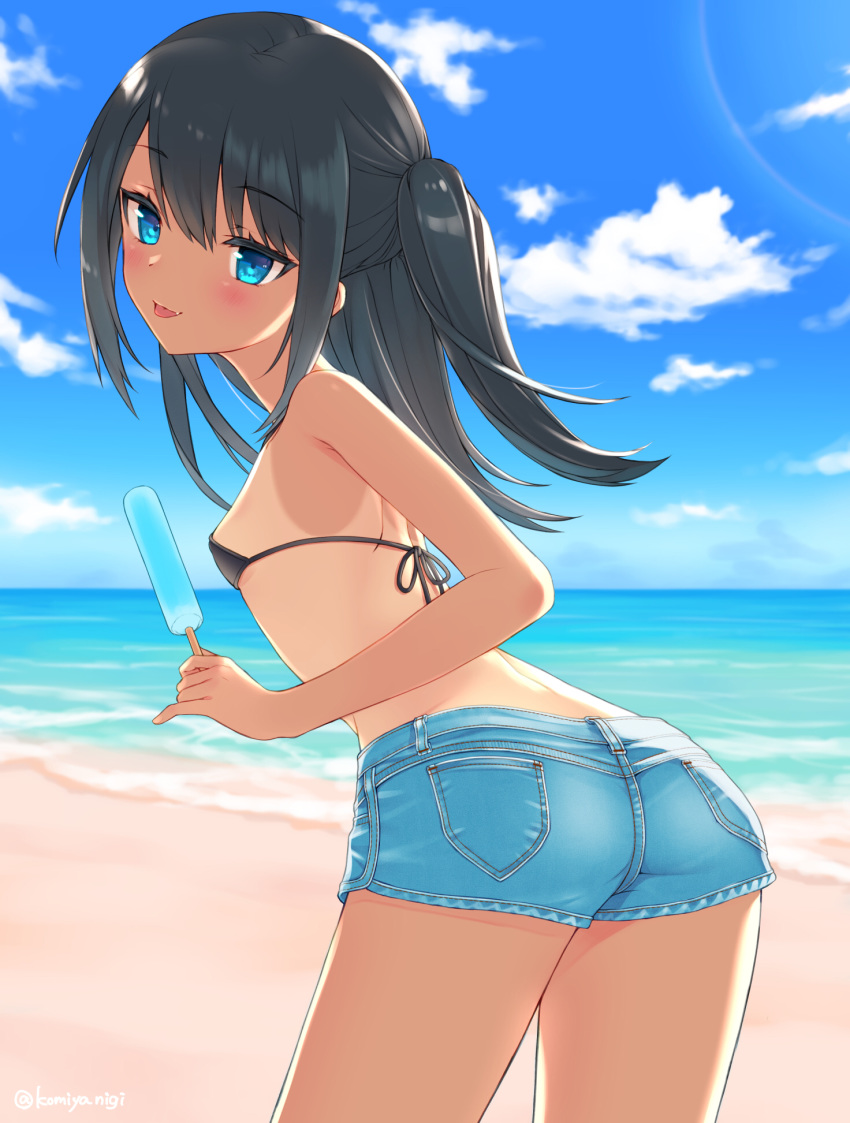 bikini_top komiya_nigi tagme tan_lines