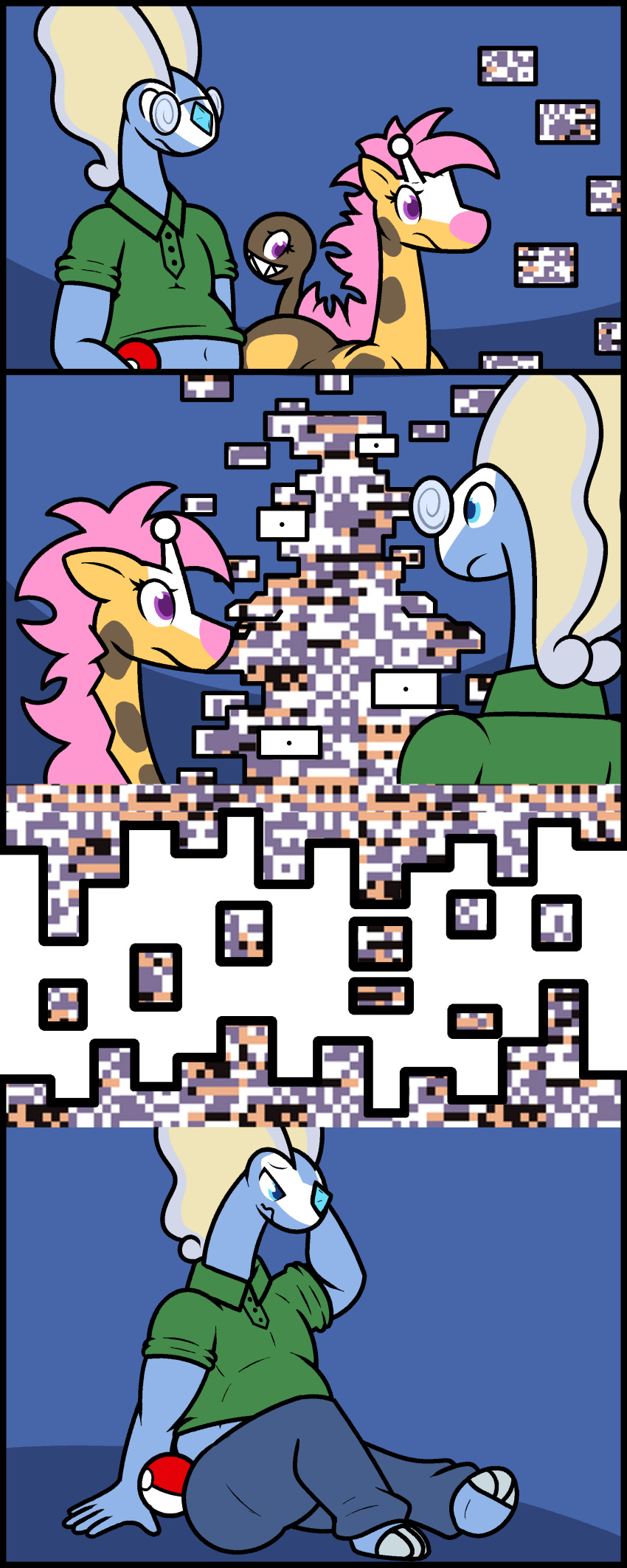 absurd_res ambiguous_gender anthro aurorus comic female feral fossil_pok&eacute;mon fridge_(character) girafarig hi_res ikakins male missingno. nintendo paradox_(legion_beast) pok&eacute;mon pok&eacute;mon_(species) story story_in_description video_games