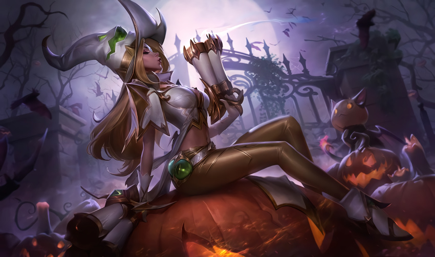 cleavage gun halloween heels league_of_legends miss_fortune tagme witch