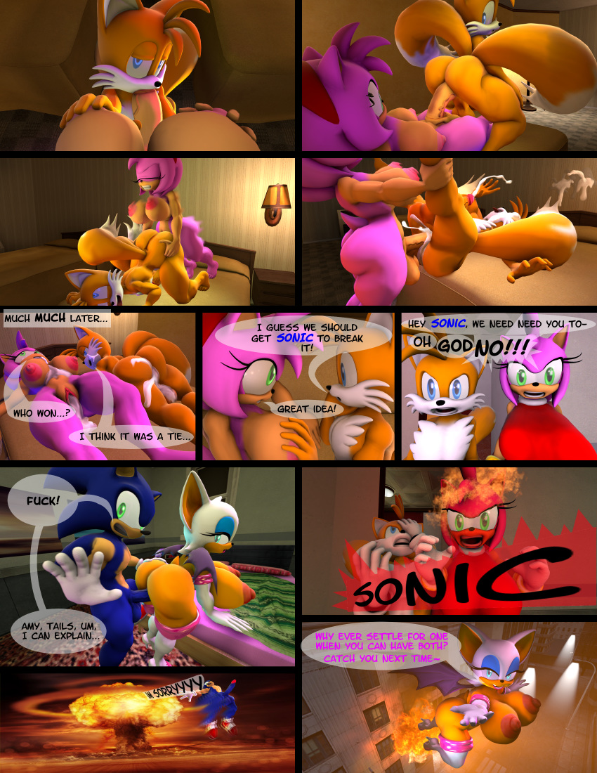 3d_(artwork) absurd_res amy_rose anal anal_penetration anthro anthro_on_anthro anthro_penetrated anthro_penetrating anthro_penetrating_anthro big_breasts big_butt bodily_fluids breasts butt canid canine chiropteran comic crossgender cum cum_in_ass cum_inside cumshot darksorm dialogue digital_media_(artwork) ejaculation english_text eulipotyphlan female fox genital_fluids group gynomorph gynomorph/male hedgehog hi_res humanoid_penis intersex intersex/male male mammal miles_prower orgasm penetration penis rouge_the_bat sex sonic_(series) sonic_the_hedgehog source_filmmaker text