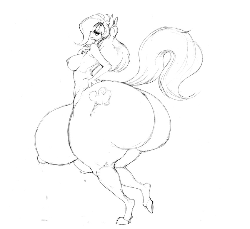 anthro backy big_butt breasts butt equid equine fan_character female huge_butt huge_teats mammal my_little_pony nude rabid