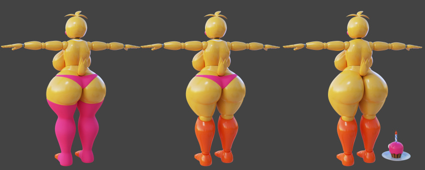 2019 3d_(artwork) absurd_res animatronic avian big_breasts big_butt biped bird breasts butt chicken clothed clothing cupcake_(fnaf) curvy_figure digital_media_(artwork) doll_joints feathers female five_nights_at_freddy's five_nights_at_freddy's_2 galliform gallus_(genus) grey_background head_tuft hi_res huge_breasts huge_butt humanoid_hands legwear machine multiple_images non-mammal_breasts nude panties phasianid pink_clothing pink_legwear pink_panties pink_underwear rear_view robot runabo short_tail simple_background standing t_pose tail_feathers thigh_highs toeless topless toy_chica_(fnaf) tuft underwear video_games voluptuous wide_hips yellow_body yellow_feathers