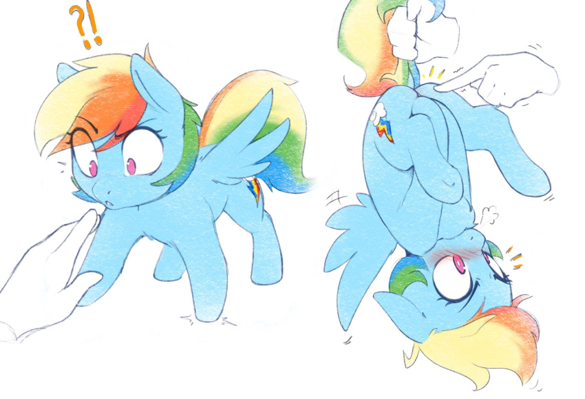 ! blush boop butt captainpudgemuffin chest_tuft covering disembodied_hand equid equine featureless_crotch female floppy_ears friendship_is_magic hi_res holding_(disambiguation) invalid_tag mammal my_little_pony no_pupils pterippus rainbow_dash_(mlp) spread_wings tail_hold tail_pull tuft wings