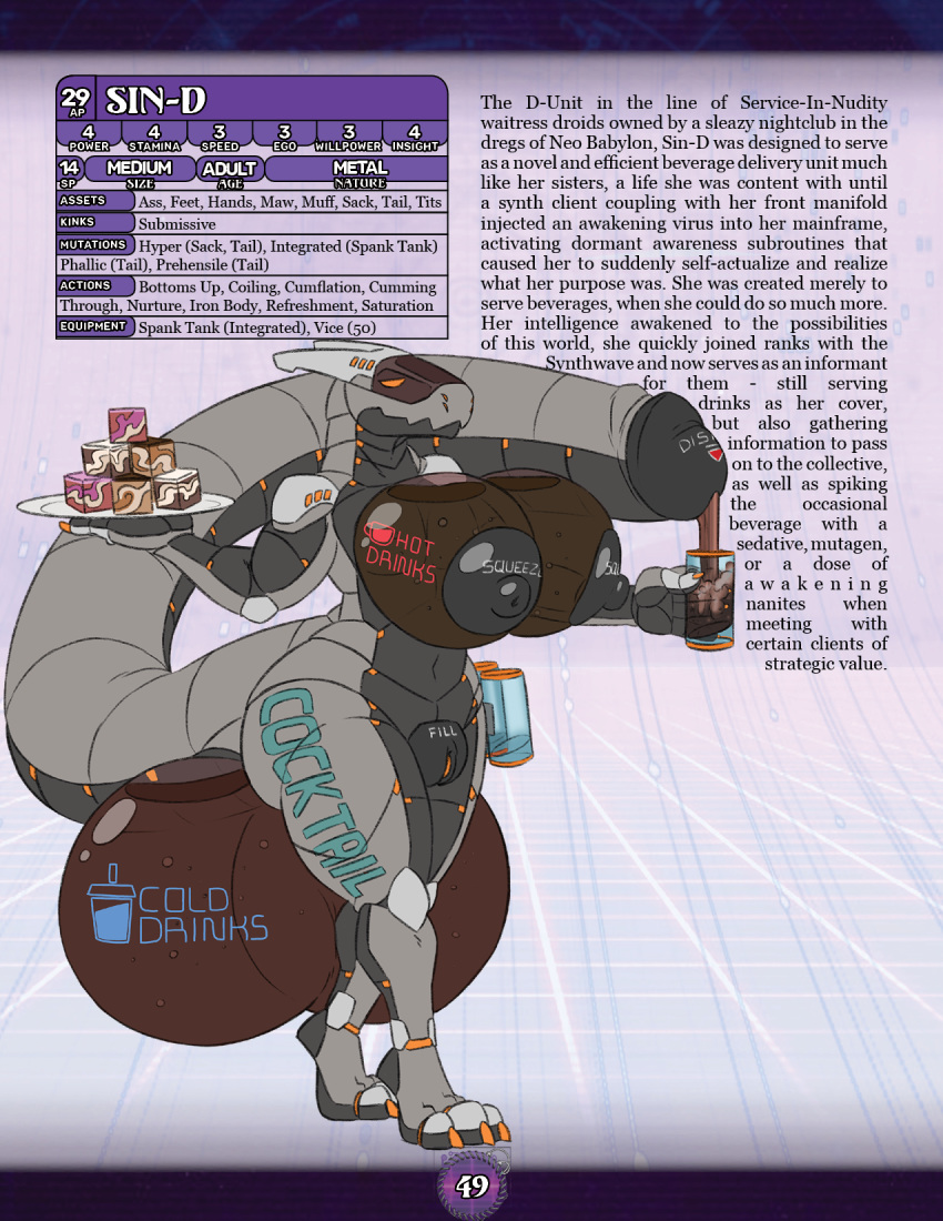 alcohol beverage breasts cocktail cyberpunk fapp herm hi_res hyper intersex machine min penis pussy robot rpg_(disambiguation) synth tail_penis