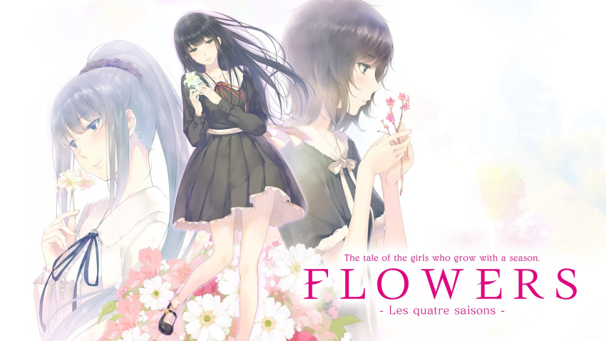 flowers innocent_grey seifuku tagme wallpaper