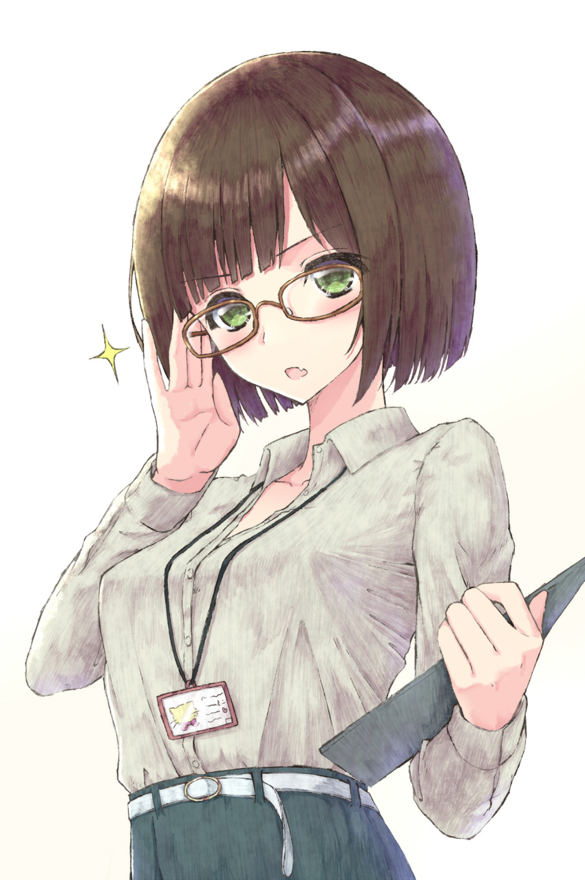 aramachi maekawa_miku megane tagme the_idolm@ster the_idolm@ster_cinderella_girls