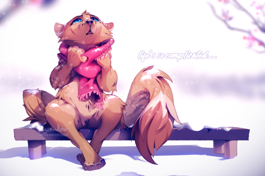 2020 4_fingers 4_toes ambiguous_gender anthro blue_eyes brown_body brown_fur digital_media_(artwork) domestic_cat english_text felid feline felis fingers fur kyander mammal sitting solo text toes