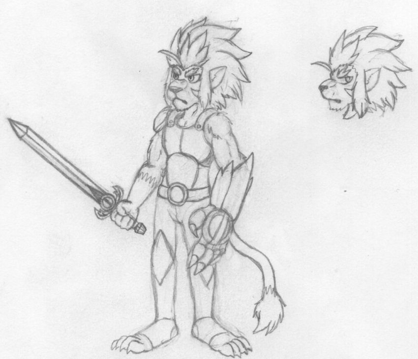 felid lion lion-o mammal melee_weapon pantherine redboi sword thundercats weapon