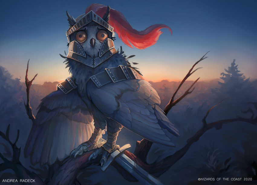 2020 alradeck ambiguous_gender avian bird claws day detailed_background digital_media_(artwork) feathered_wings feathers feral magic_the_gathering orange_eyes outside sky solo white_body white_feathers wings wizards_of_the_coast
