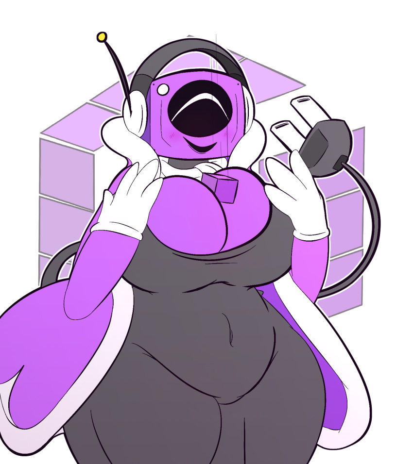 alpha_channel animate_inanimate anthro big_breasts blush breasts cape cleavage clothed clothing cord cube female gamecube gamecube_girl gloves handwear hi_res lightningfire12 nintendo nintendo_switch open_mouth simple_background smile solo standing thick_thighs transparent_background video_games wide_hips