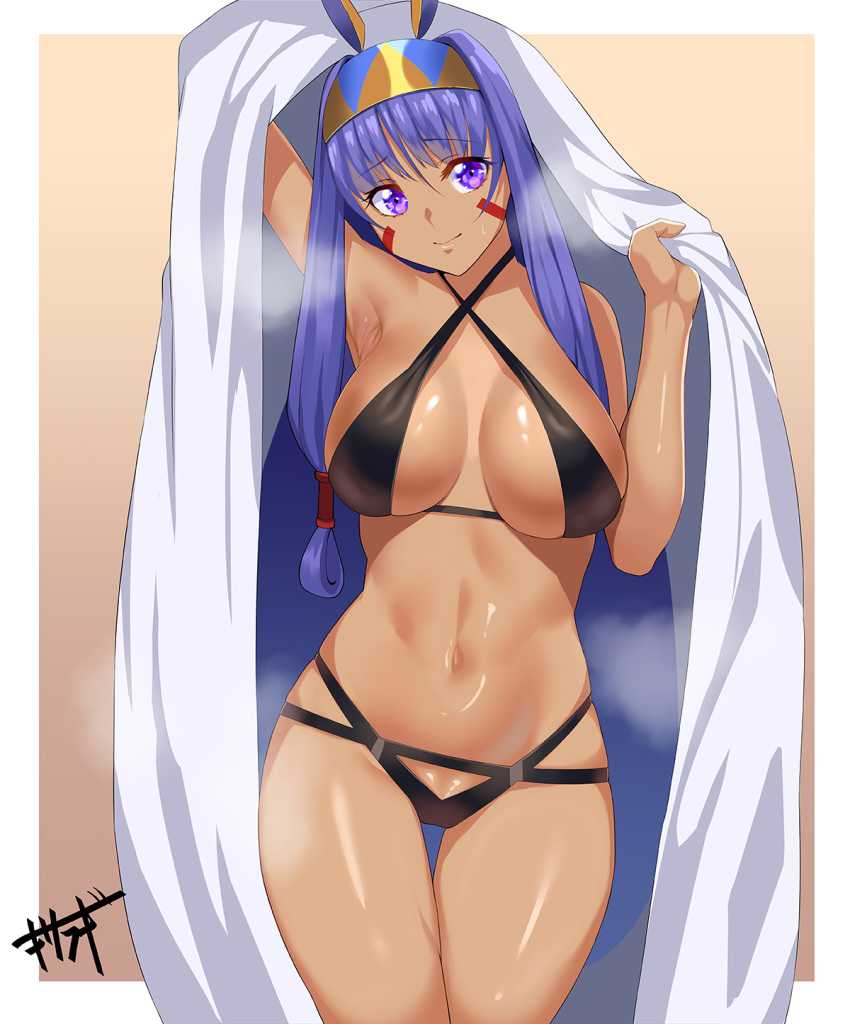 animal_ears bikini bunny_ears fate/grand_order kisaragi_(legobionicle23) nitocris_(fate/grand_order) swimsuits