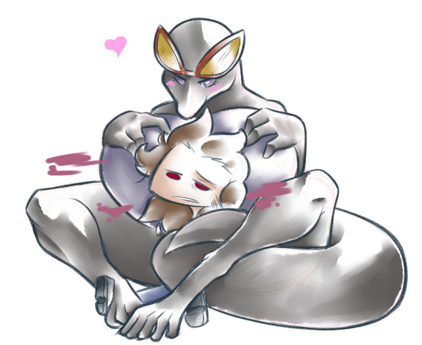 &lt;3 anthro big_breasts blush breast_rest breast_squish breasts dorian-bc duo eyewear female hand_on_breast holding_breast huge_breasts human larger_anthro larger_female male mammal nintendo nude on_lap perfume pok&eacute;mon pok&eacute;mon_(species) salazzle sitting size_difference smaller_human smaller_male squish straddling sunglasses video_games