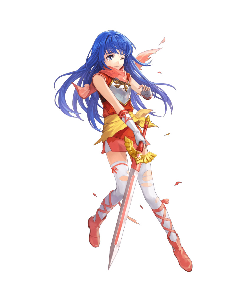 fire_emblem fire_emblem:_shin_ankoku_ryuu_to_hikari_no_ken fire_emblem_heroes hakko heels nintendo sheeda sword thighhighs torn_clothes