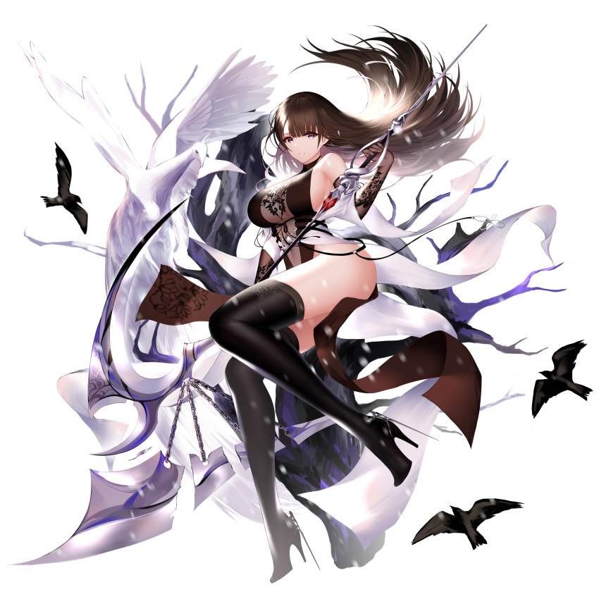 artist_revision chinadress heels higandgk no_bra nopan see_through skirt_lift thighhighs weapon