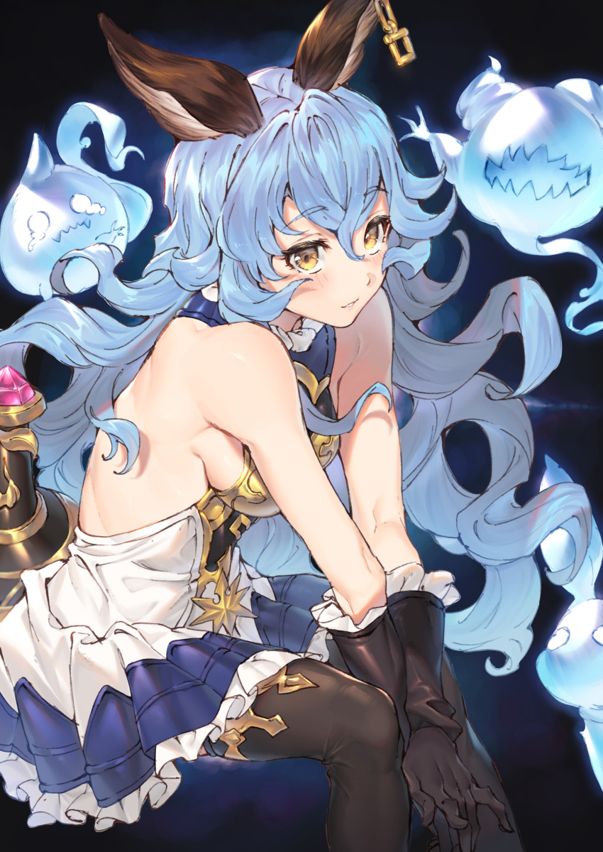 animal_ears dress ferry_(granblue_fantasy) granblue_fantasy joker_(tomakin524) thighhighs