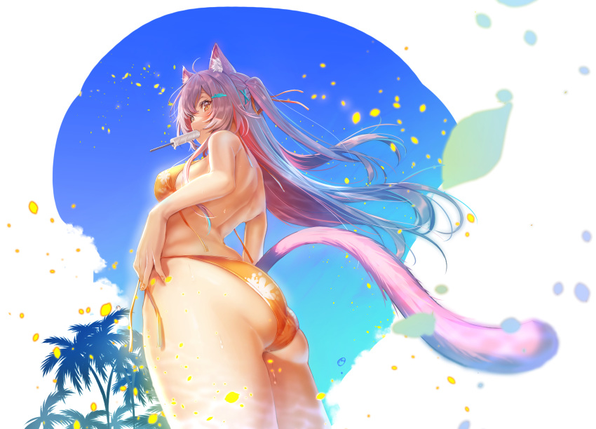 animal_ears ass bikini original shimofuri swimsuit tail