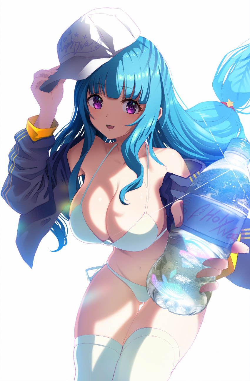 bikini gibagiba monster_strike swimsuits thighhighs