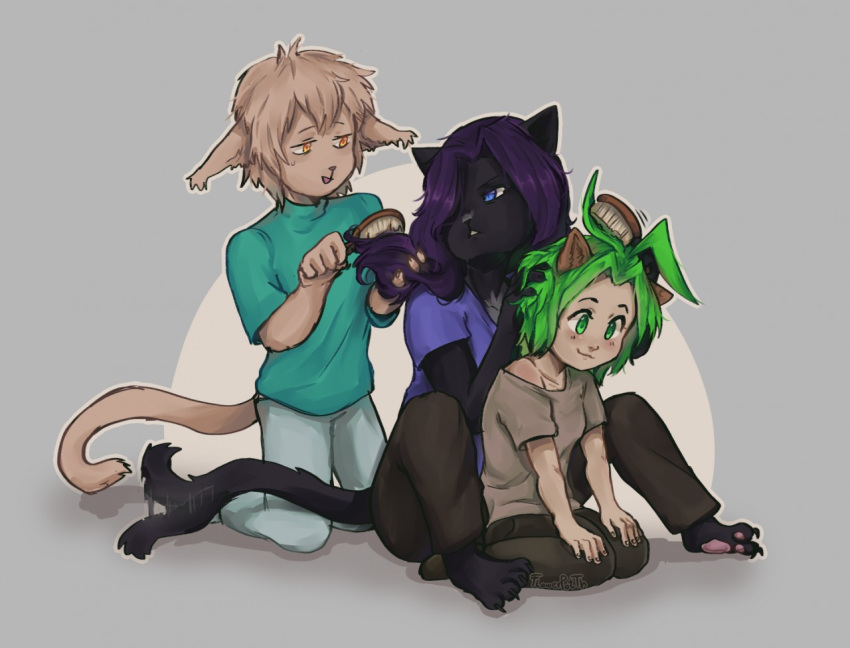 animal_humanoid anthro basitin domestic_cat felid feline felis female flowerpotth_(artist) friends group humanoid invalid_tag karen_taverndatter keidran keith_keiser male male/female mammal maren_taverndatter paws sibling sister sisters twokinds webcomic