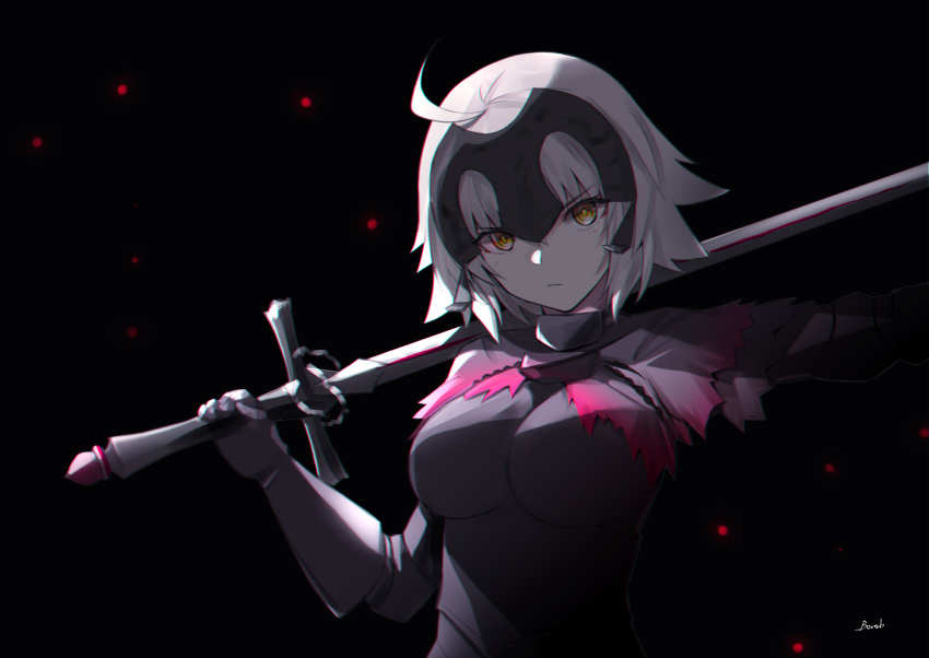 bee_doushi dark fate/grand_order fate_(series) jeanne_d'arc_alter sword weapon