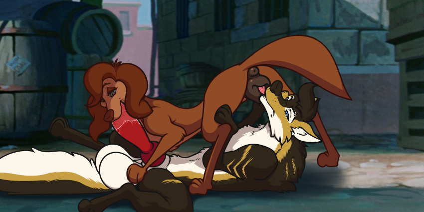 absurd_res all_dogs_go_to_heaven don_bluth duo female hi_res hypergal male male/female sasha_la_fleur