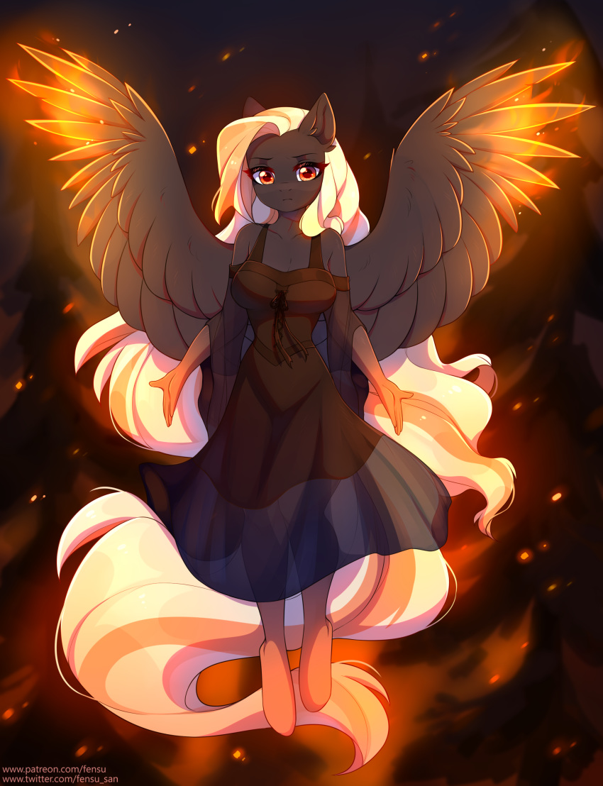 2020 absurd_res anthro breasts clothed clothing digital_media_(artwork) equid equine eyebrows fan_character female fensu-san front_view hi_res looking_at_viewer mammal my_little_pony pegasus solo text url wings