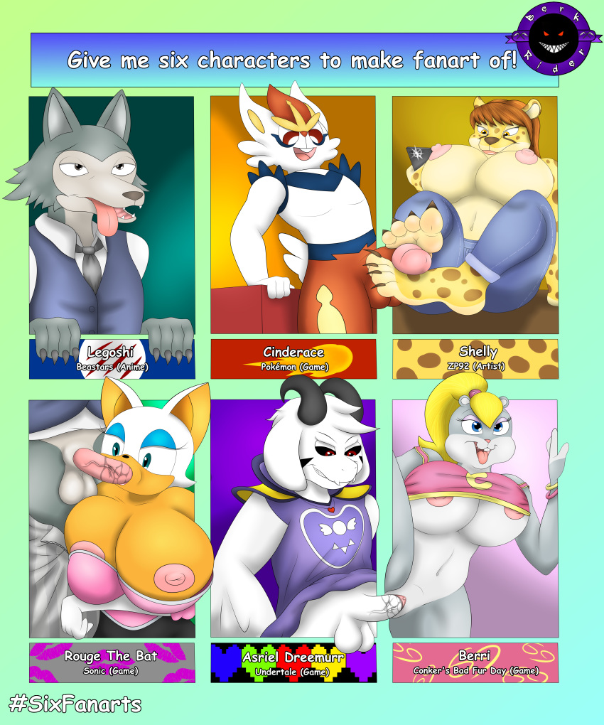 2020 4_fingers 4_toes 5_fingers absurd_res ahegao anthro areola asriel_dreemurr balls barefoot beastars berk_rider berri big_breasts blonde_hair blue_eyes bodily_fluids bottomless bottomwear bovid breasts canid canine canis caprine cellphone cheetah chipmunk chiropteran cinderace claws clothed clothing conker's_bad_fur_day english_text erection feet felid feline felis fellatio female fingers foot_fetish foot_play footjob fur genital_fluids genitals goat grey_body grey_fur ground_squirrel group hair hi_res horn huge_breasts lagomorph legoshi_(beastars) long_ears looking_pleasured male male/female male_penetrating mammal necktie nintendo nipples nude open_mouth oral oral_penetration orange_body orange_fur pants penetration penile penis phone photo pok&eacute;mon pok&eacute;mon_(species) pussy pussy_juice rareware rodent rouge_the_bat saliva sciurid sex shelly_(zp92) shirt simple_background six_fanarts_challenge smile soles sonic_the_hedgehog_(series) tan_body text toe_claws toes tongue tongue_out topless topwear tree_squirrel undertale vaginal vaginal_penetration vest video_games white_body white_fur wolf yellow_body yellow_fur