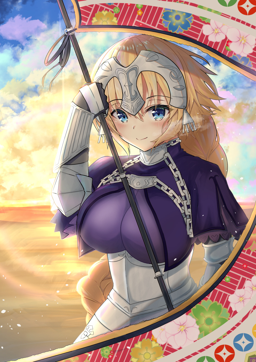 armor fate/grand_order jeanne_d'arc jeanne_d'arc_(fate) nuts_(artist) weapon