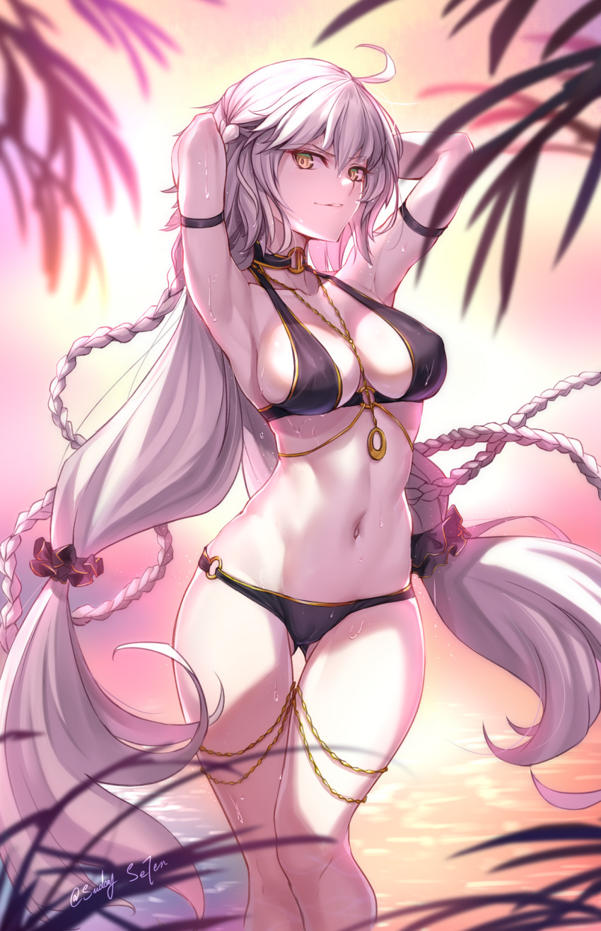 bikini cameltoe fate/grand_order jeanne_d'arc jeanne_d'arc_(alter)_(fate) sunday_se7en swimsuits